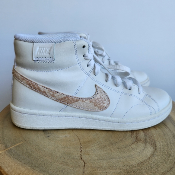 Nike Women's Court Royale 2 Mid High-Top Sneakers Snakeskin Swoosh Size 7.5 - Picture 3 of 17